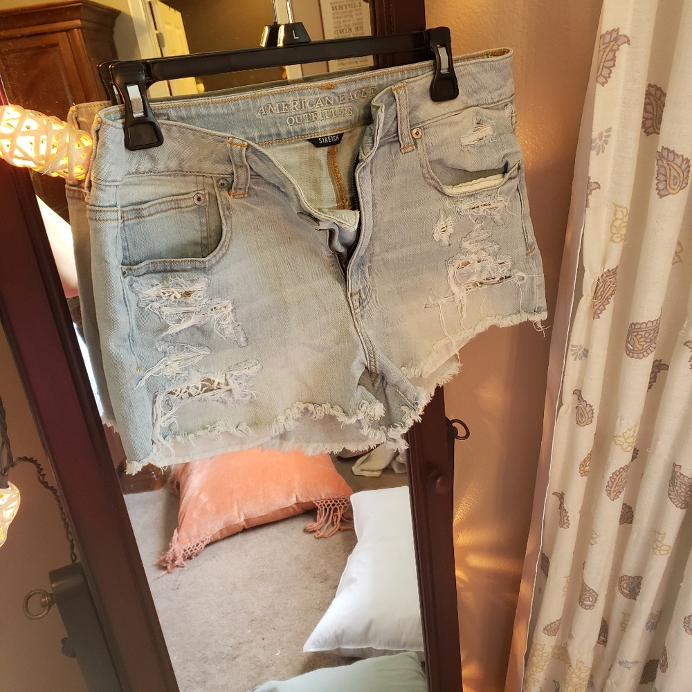 Ae distressed shorts